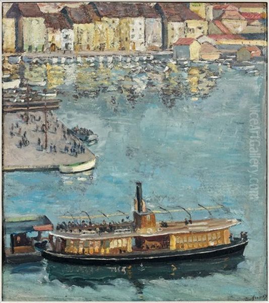 Le Port De Toulon Oil Painting by Georges Leon Dufrenoy