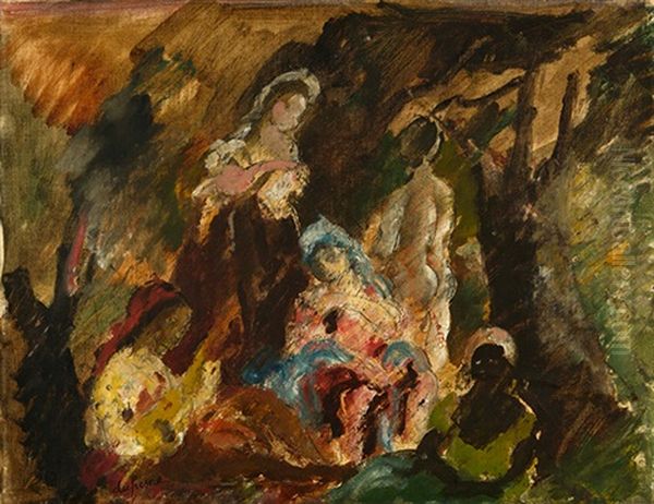 Frauengruppe Aus ''paul Et Virginie Oil Painting by Charles Georges Dufresne