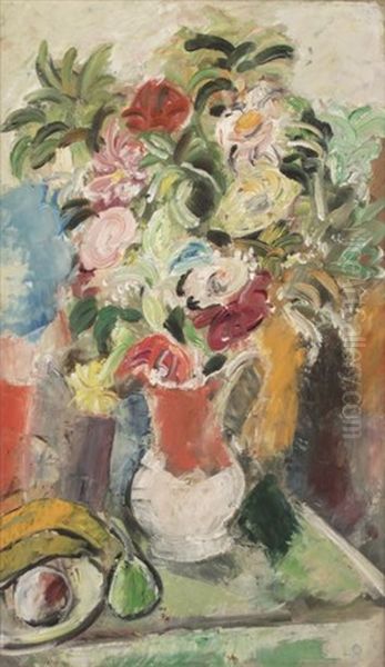 Bouquet De Fleurs Oil Painting by Charles Georges Dufresne