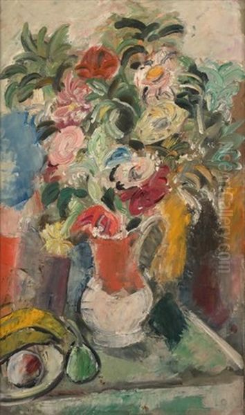 Fleurs Oil Painting by Charles Georges Dufresne