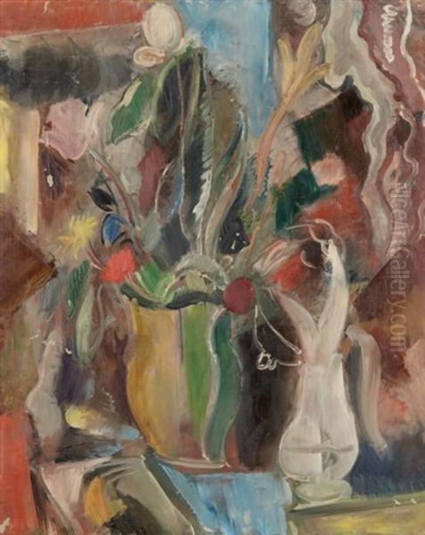 Bouquet De Fleurs Oil Painting by Charles Georges Dufresne