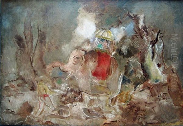 La Chasse Oil Painting by Charles Georges Dufresne