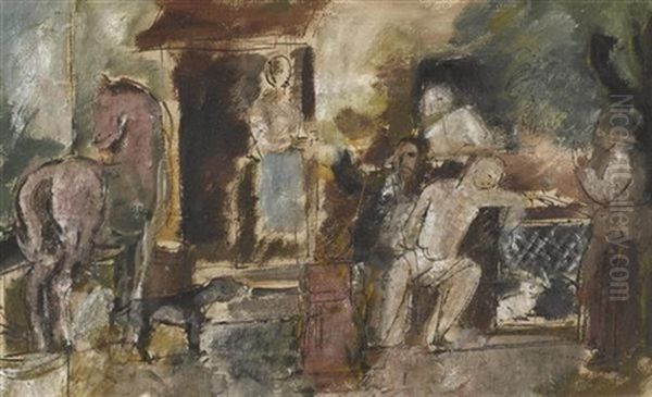 Der Barmherzige Samariter Oil Painting by Charles Georges Dufresne