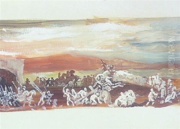 Le Chemin De Croix Oil Painting by Charles Georges Dufresne