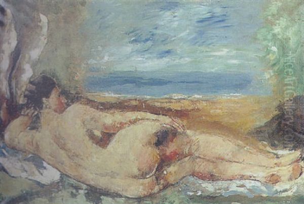 Nu Devant Un Bord De Mer Oil Painting by Charles Georges Dufresne