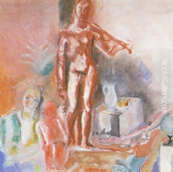 Allegorie A La Musique Oil Painting by Charles Georges Dufresne