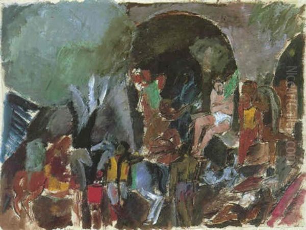 Le Christ Bafoue Oil Painting by Charles Georges Dufresne