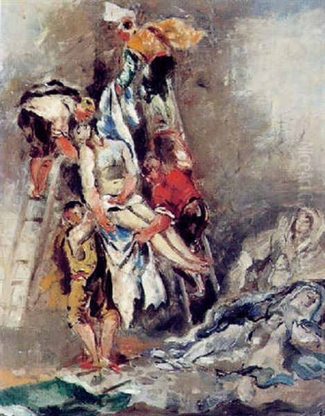 Descente De Croix Oil Painting by Charles Georges Dufresne