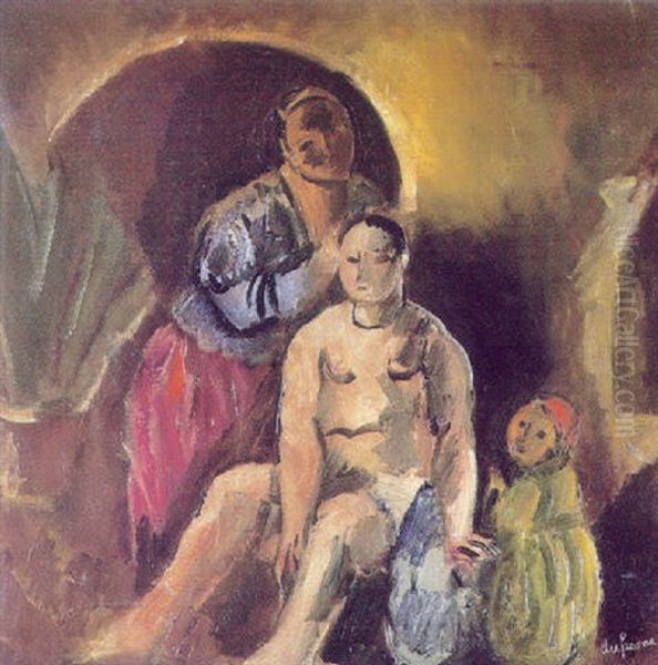 Le Bain Maure Oil Painting by Charles Georges Dufresne