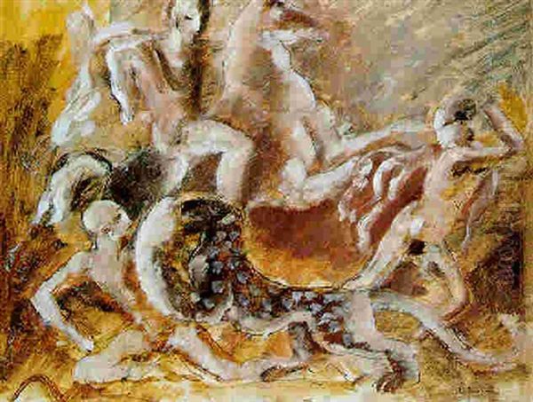 La Chasse Aux Fauves Oil Painting by Charles Georges Dufresne