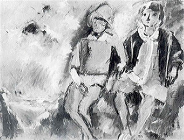 Les Enfants Oil Painting by Charles Georges Dufresne