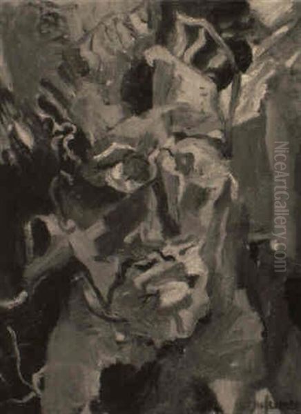 Portrait De Vollard Oil Painting by Charles Georges Dufresne