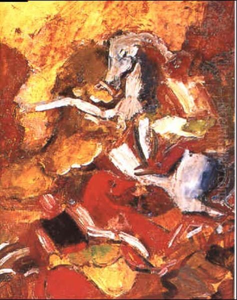 Cheval Cabre Oil Painting by Charles Georges Dufresne