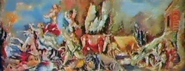 L'enlevement D'europe Oil Painting by Charles Georges Dufresne