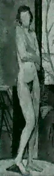 La Modele Oil Painting by Charles Georges Dufresne