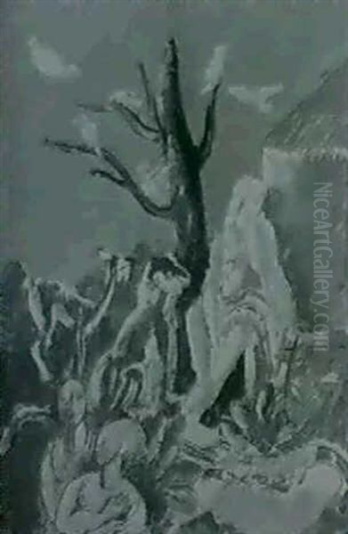 Souvenirs D'afrique Oil Painting by Charles Georges Dufresne