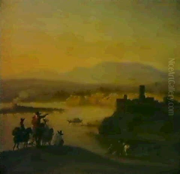 Weites Flusstal Oil Painting by Karel Dujardin