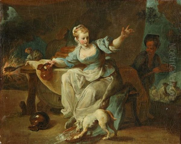 La Cuisine Des Militaires Oil Painting by Louis-Claude Dumesnil