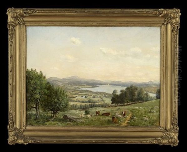 View Of Lake Weld, Maine Oil Painting by Joseph Owen Dummer