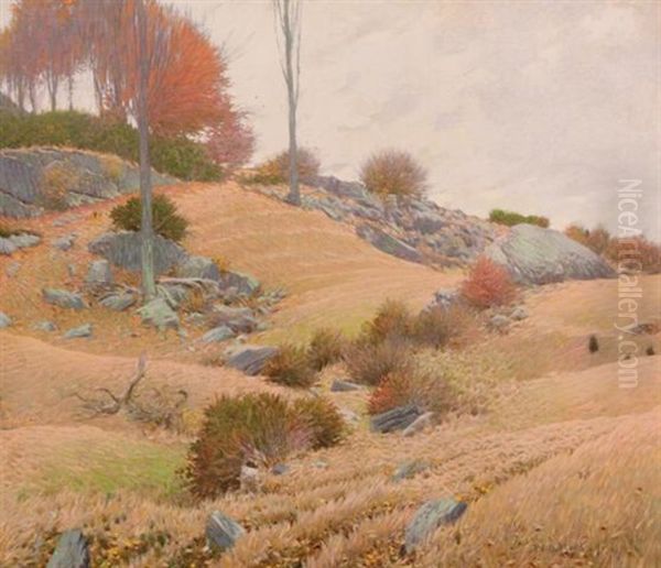Grassy Hill, Lyme, Ct (the Dumond Farm) Oil Painting by Frank Vincent Dumond