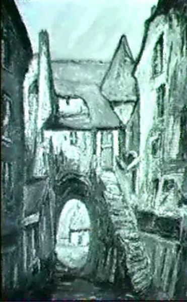 Les Vieilles Maisons Oil Painting by Pierre Dumont