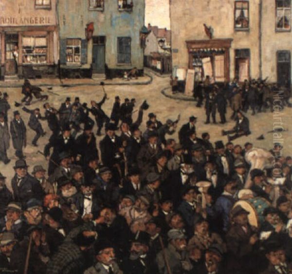 La Campagne ,lectorale Oil Painting by Romeo Dumoulin