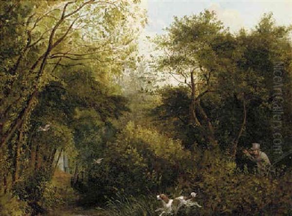 Snipe Shooting Oil Painting by Edward Duncan