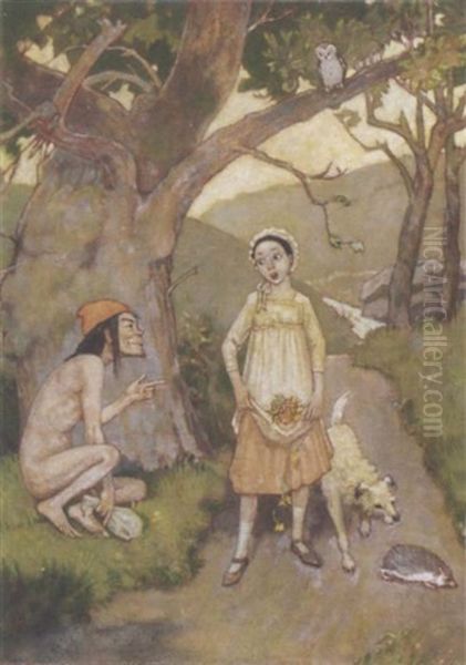 Pluto Et Proserpine Oil Painting by John Duncan