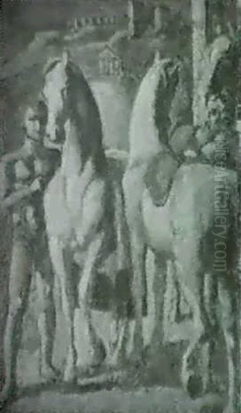 Griechische Reiter Oil Painting by Rodolphe Dunki