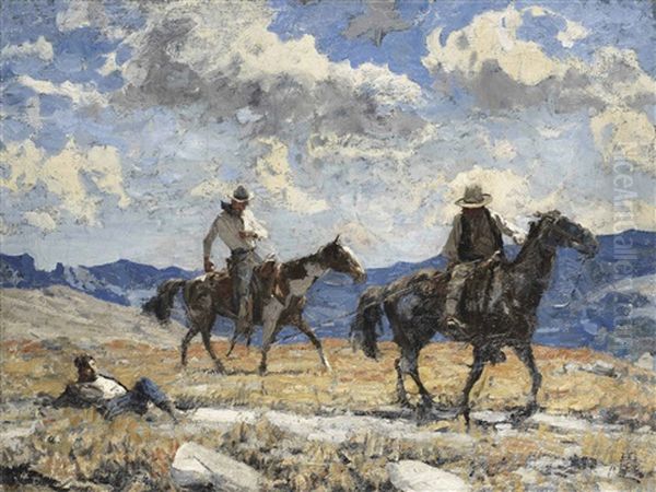 That'll Be About Enough, Dusty... Oil Painting by Harvey Dunn