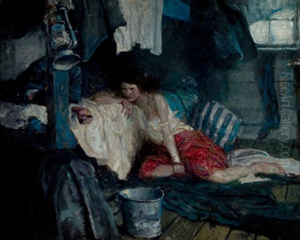 Prairie Drama Oil Painting by Harvey Dunn