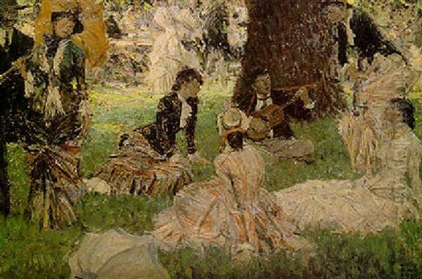 The Garden Party Oil Painting by Harvey Dunn