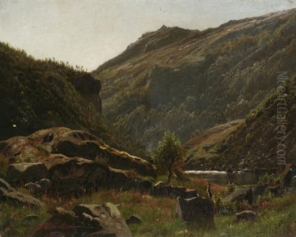 Im Sommerlichen Hochgebirge Oil Painting by Johannes Bartolomaus Duntze