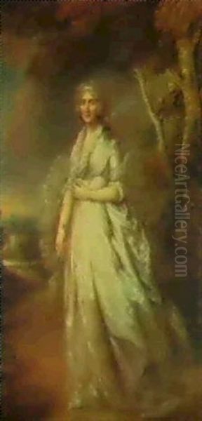 Portrait Of Charlotte Brydges (1766-1849) Oil Painting by Gainsborough Dupont