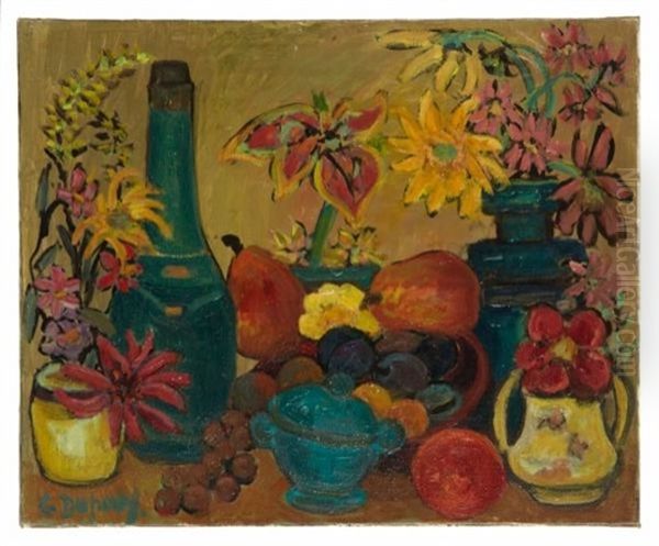 Nature Morte A La Bouteille Oil Painting by Georgette Dupouy