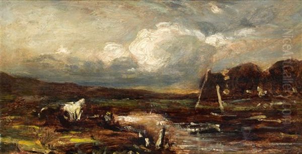 Paysage Avec Un Plan D'eau Oil Painting by Leon Victor Dupre