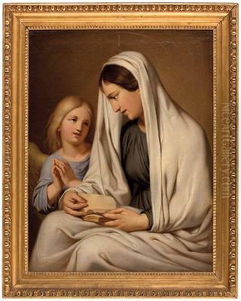 Maria Verkundigung Oil Painting by Joseph W.Yarnold