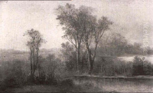 Landschaft Mit Weiher Oil Painting by Jules Dupre
