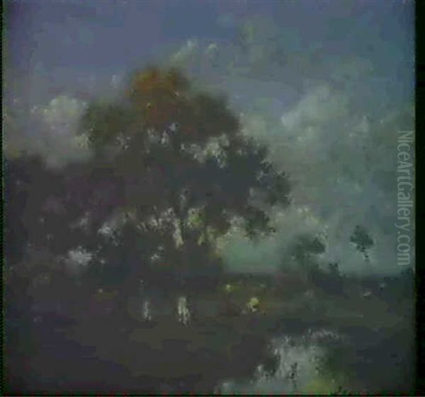 Les Grands Chenes Oil Painting by Jules Dupre