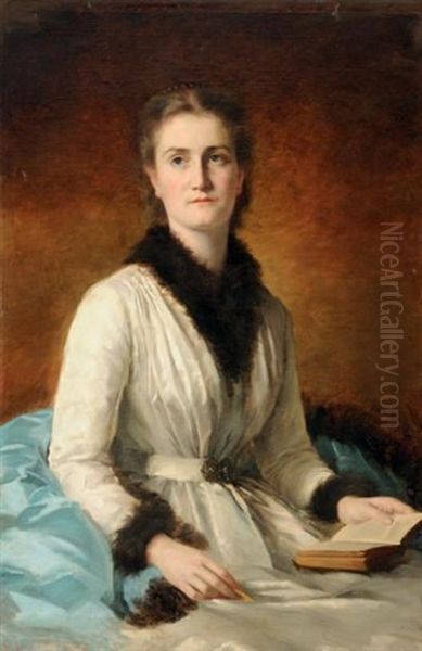 Femme A La Lecture Oil Painting by Louis Durand