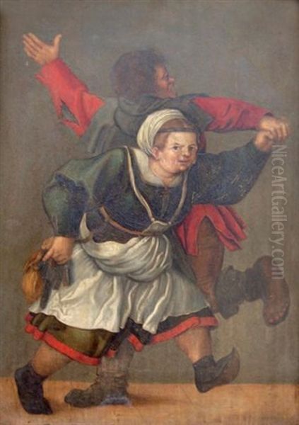 Couple De Paysans Dansant Oil Painting by Albrecht Durer