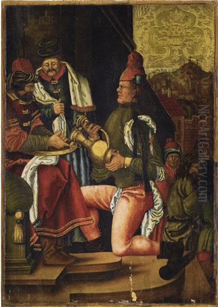 Pilate Washing His Hands, Having Condemned Christ Oil Painting by Albrecht Durer