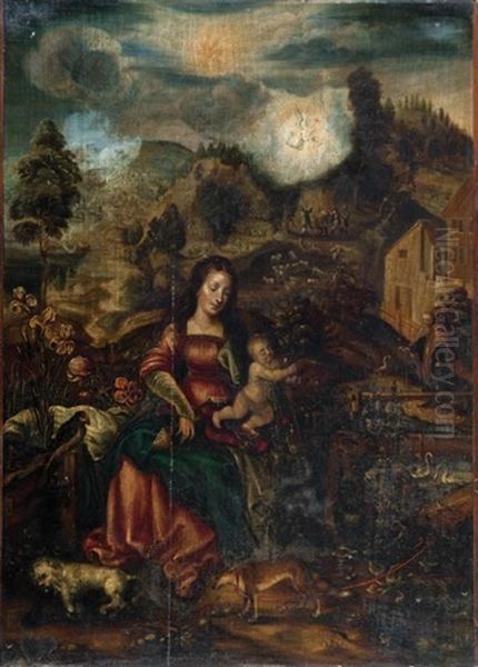 Madonna Wsrod Zwierzat Oil Painting by Albrecht Durer