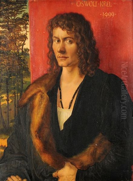 Bildnis Des Oswald Krell Oil Painting by Albrecht Durer