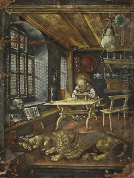 Saint Jerome Dans Son Atelier Oil Painting by Albrecht Durer