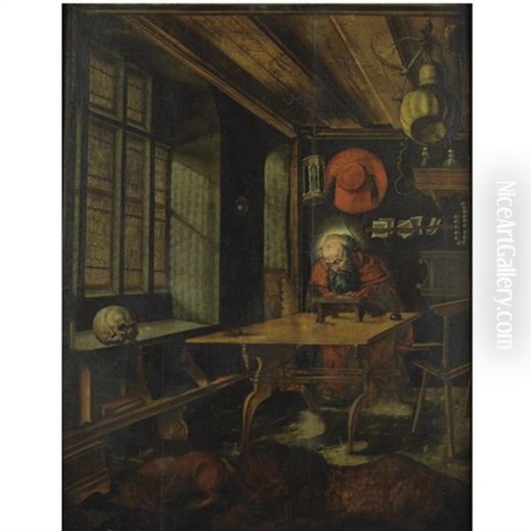 Saint Jerome In His Study Oil Painting by Albrecht Durer