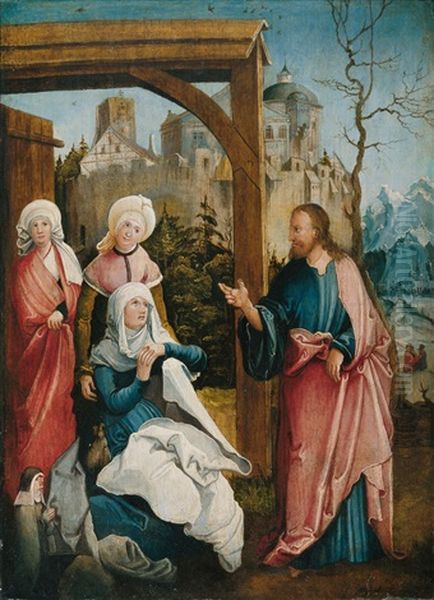 Der Abschied Christi Von Seiner Mutter Oil Painting by Albrecht Durer