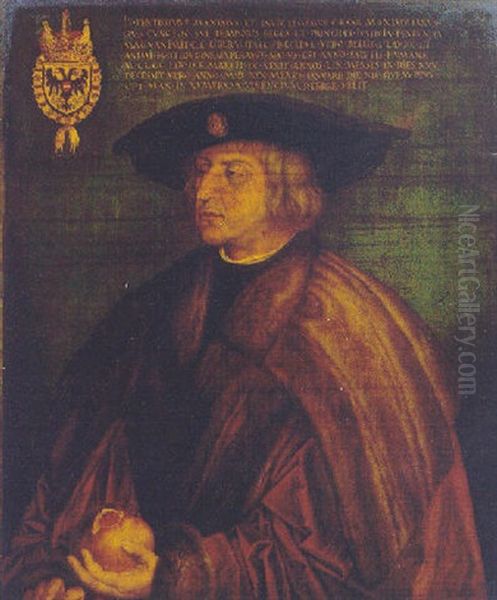 Portrait Of Emperor Maximilian Habsburg Oil Painting by Albrecht Durer