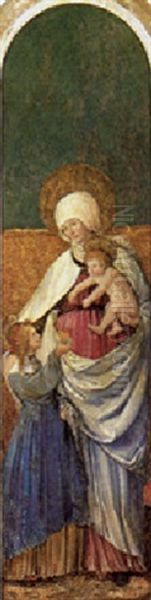 Anna Selbdritt Oil Painting by Albrecht Durer