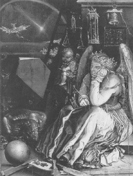 Die Melancholie Oil Painting by Albrecht Durer